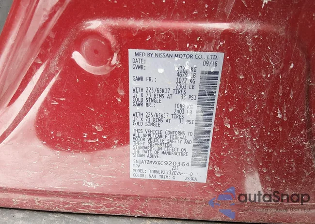 5N1AT2MVXGC920364: 44464871