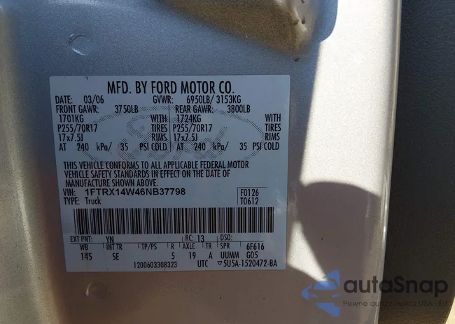 1FTRX14W46NB37798: 44464632