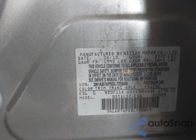 3N1AB7AP5DL725849: 44464678