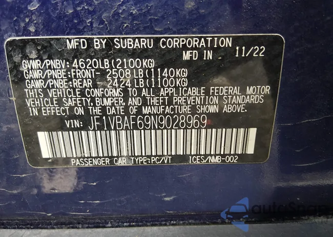 JF1VBAF69N9028969: 44465742