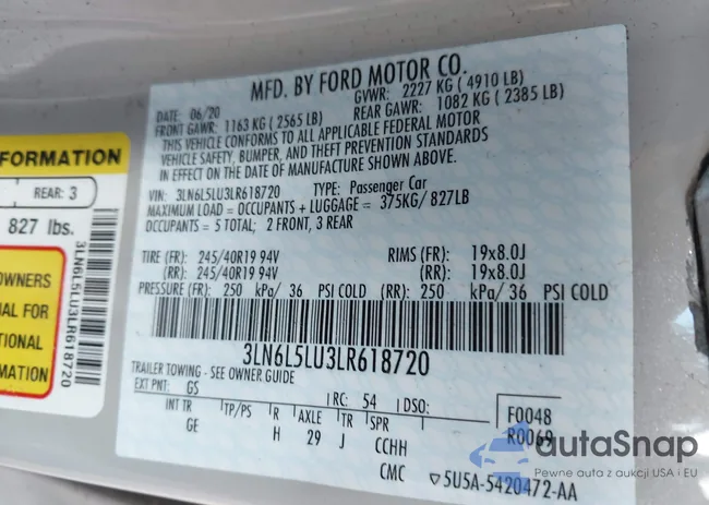 3LN6L5LU3LR618720: 44465964