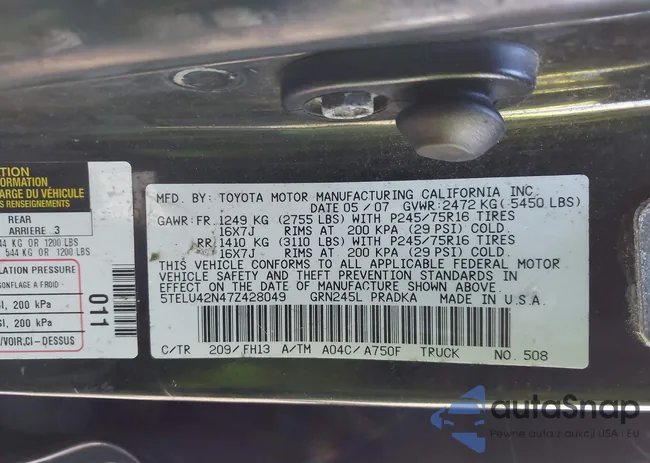 5TELU42N47Z428049: 44466034