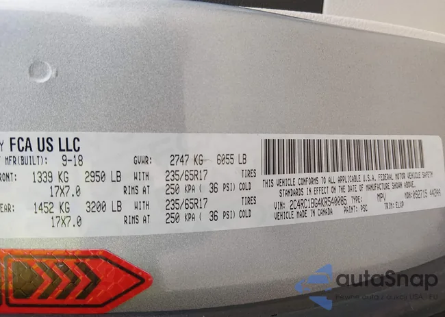 2C4RC1BG4KR540085: 44466082