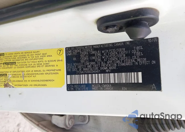 2T2GA31UX6C046461: 44466091