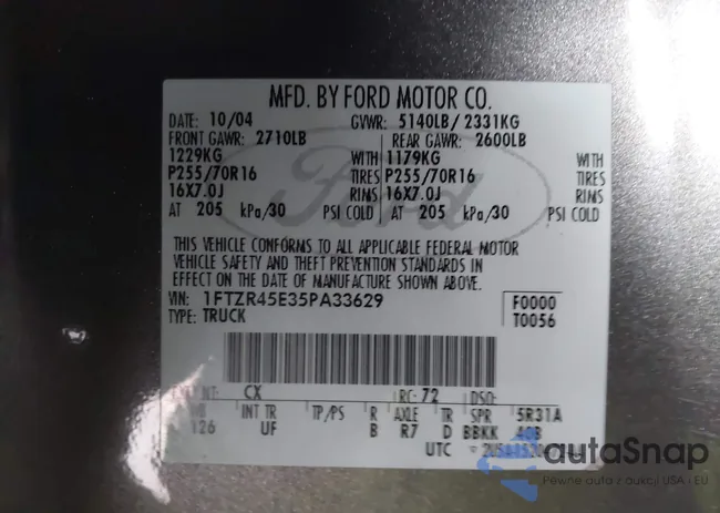 1FTZR45E35PA33629: 44466277