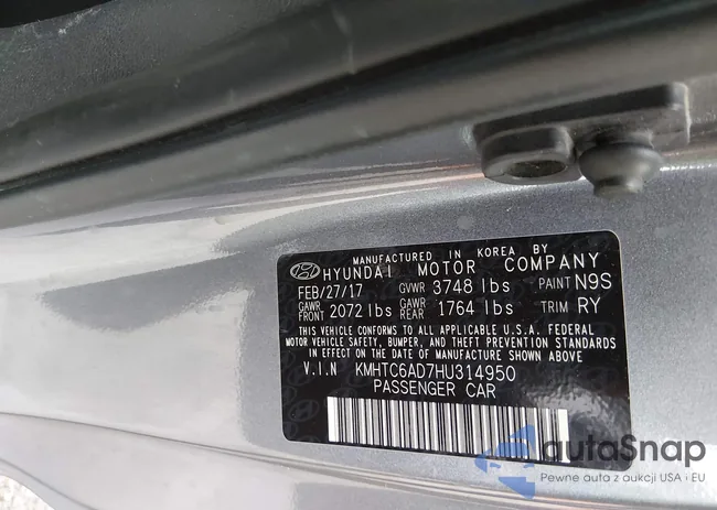 KMHTC6AD7HU314950: 44465399