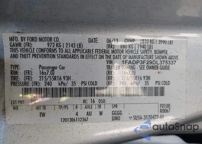 1FADP3F29DL375337: 44465551