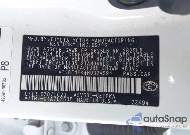 4T1BF1FK4HU324591: 44465620