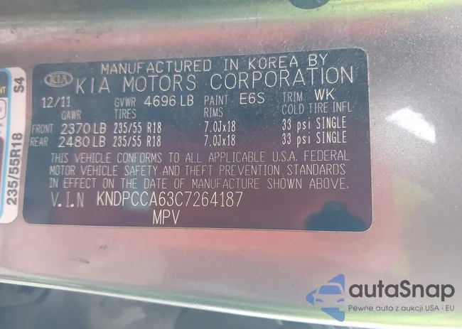 KNDPCCA63C7264187: 44465703