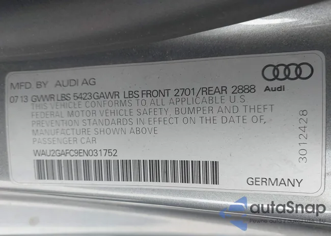 WAU2GAFC9EN031752: 44466733