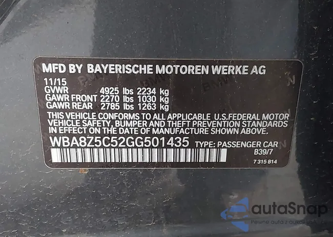 WBA8Z5C52GG501435: 44466995