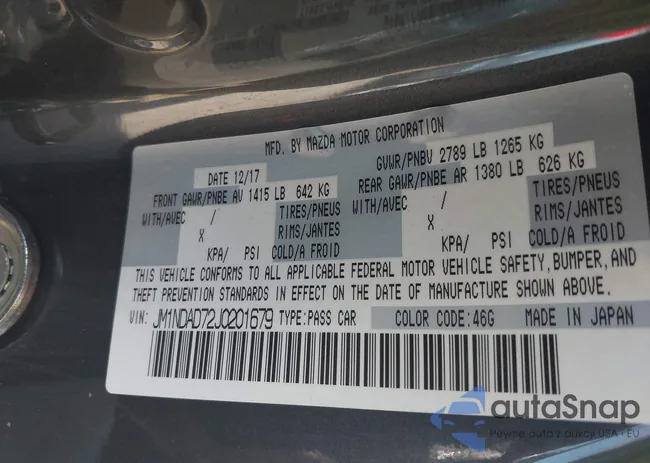 JM1NDAD72J0201679: 44467006