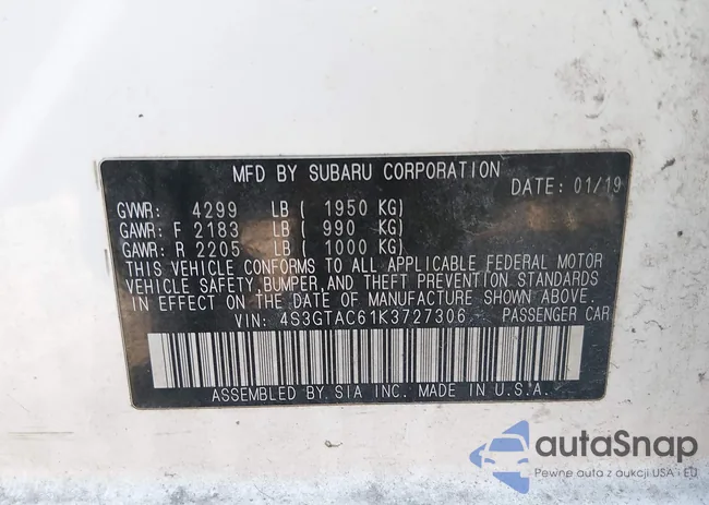 4S3GTAC61K3727306: 44467025