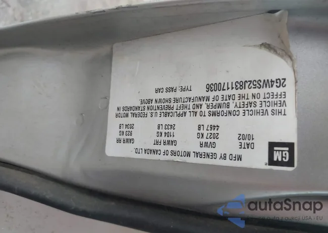 2G4WS52J831170036: 44467051