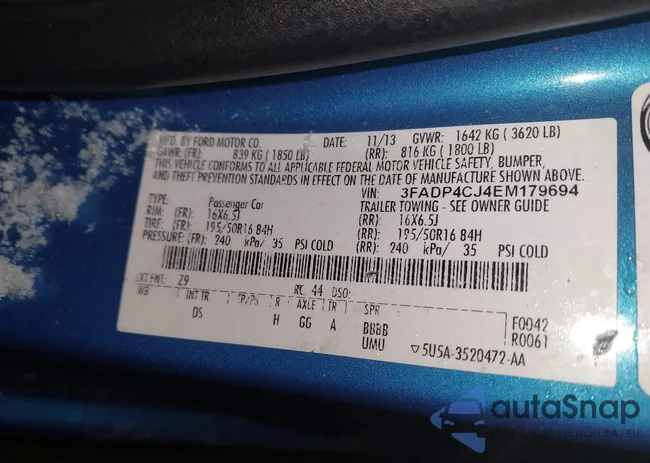 3FADP4CJ4EM179694: 44467061