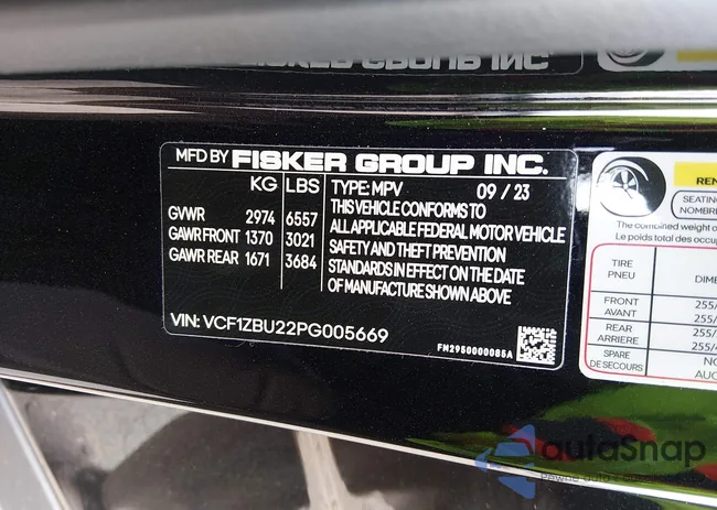 VCF1ZBU22PG005669: 44467119