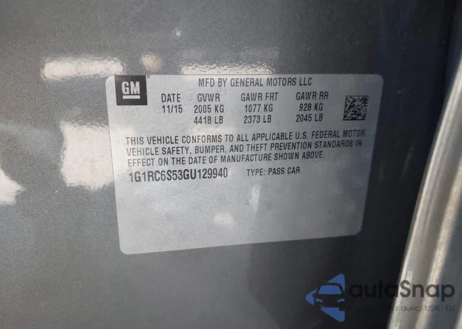 1G1RC6S53GU129940: 44467245