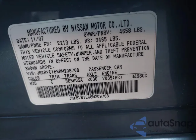 JNKBV61E68M209768: 44467313