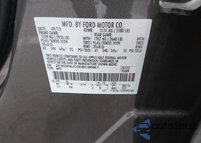 2FMDK4JC0DBC96861: 44466419