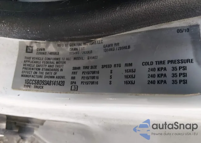 1GCCSBD93A8141420: 44466537