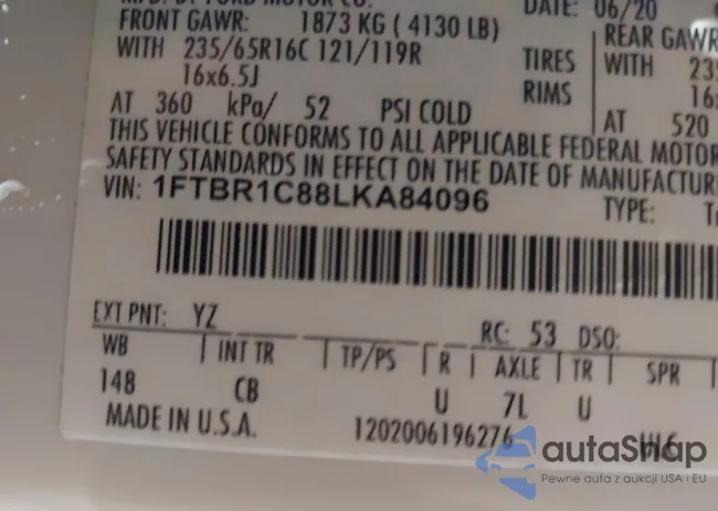 1FTBR1C88LKA84096: 44467852