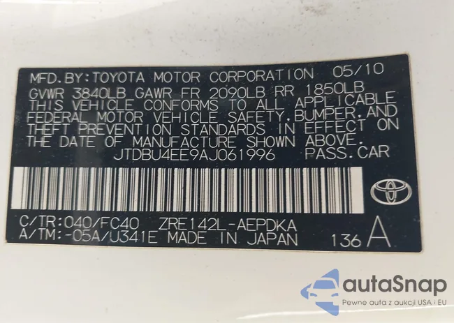 JTDBU4EE9AJ061996: 44467940