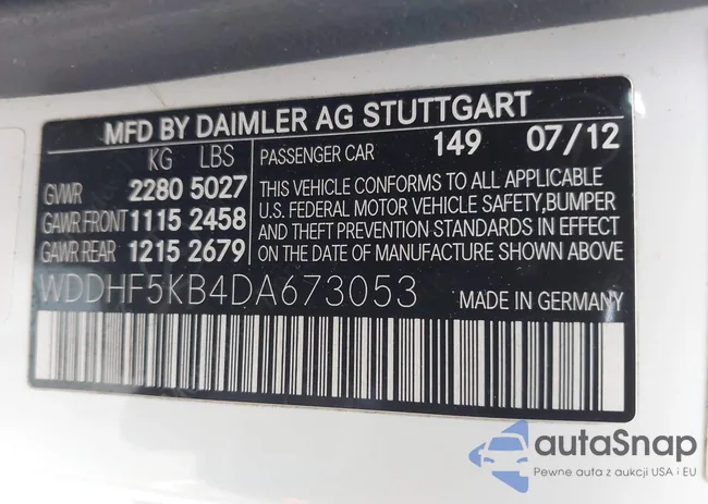 WDDHF5KB4DA673053: 44467989