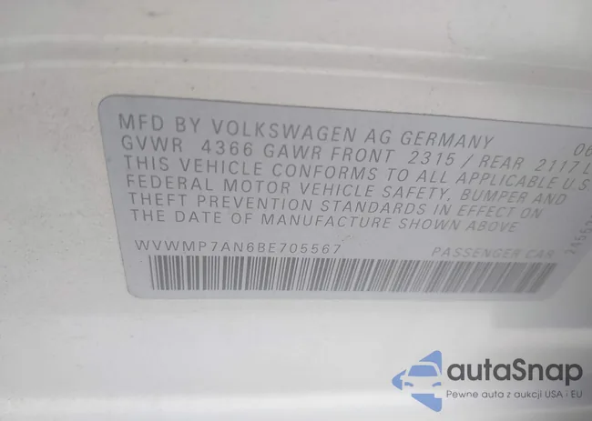 WVWMP7AN6BE705567: 44468837
