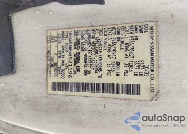 1N6BA06B66N521196: 44468903