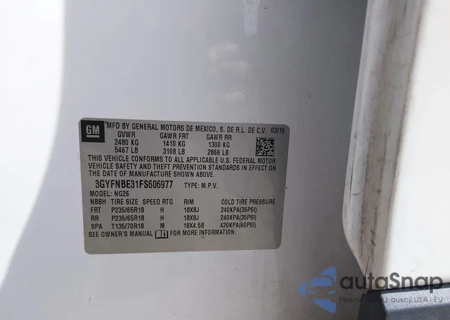 3GYFNBE31FS606977: 44468977