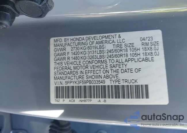 5FPYK3F59PB033549: 44468993