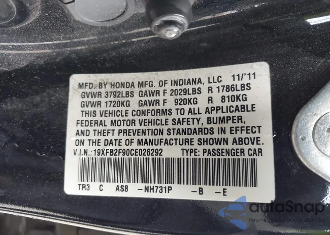 19XFB2F90CE026292: 44469030