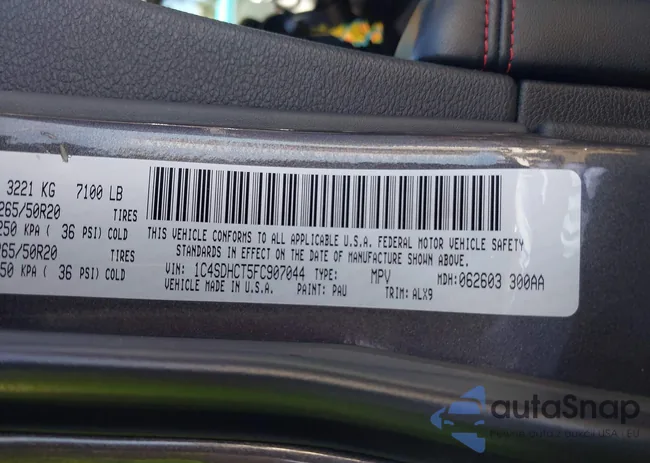 1C4SDHCT5FC907044: 44469261