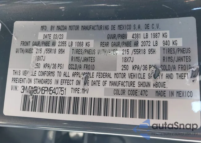 3MVDMBCM6PM540751: 44469278