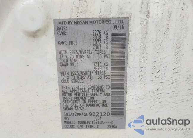 5N1AT2MM4GC922120: 44469287