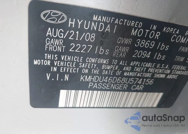 KMHDU46D68U574156: 44469299