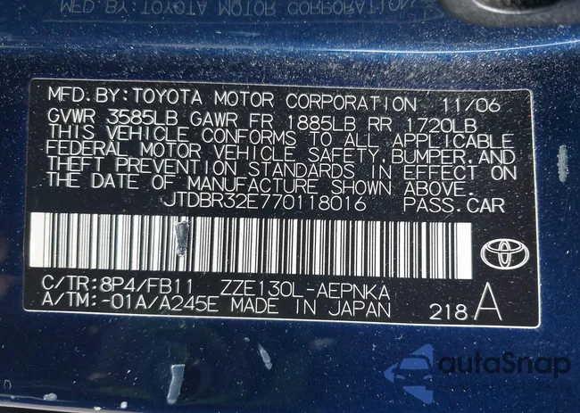 JTDBR32E770118016: 44469332