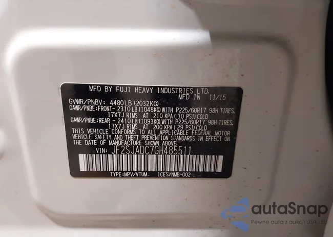 JF2SJADC7GH485511: 44468531