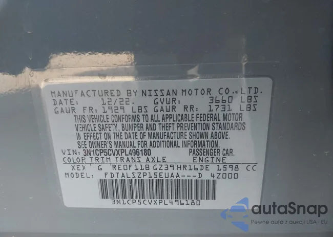 3N1CP5CVXPL496180: 44468598