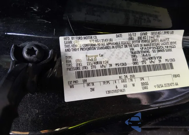 1FADP3N22DL181623: 44468624