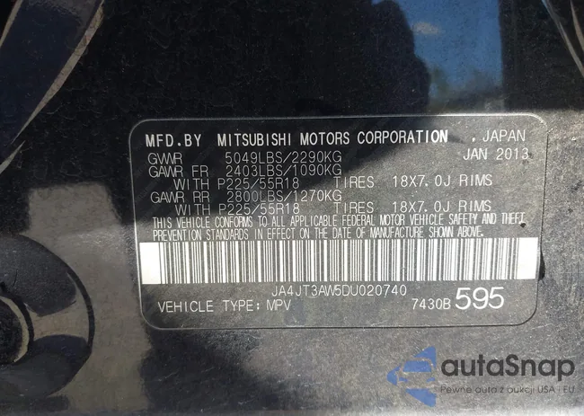 JA4JT3AW5DU020740: 44469938