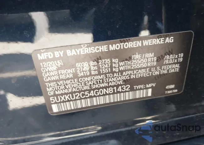 5UXKU2C54G0N81432: 44470288