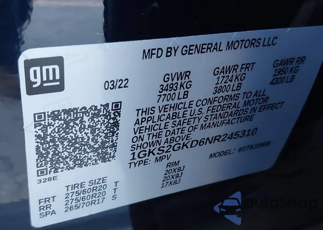 1GKS2GKD6NR245310: 44469344