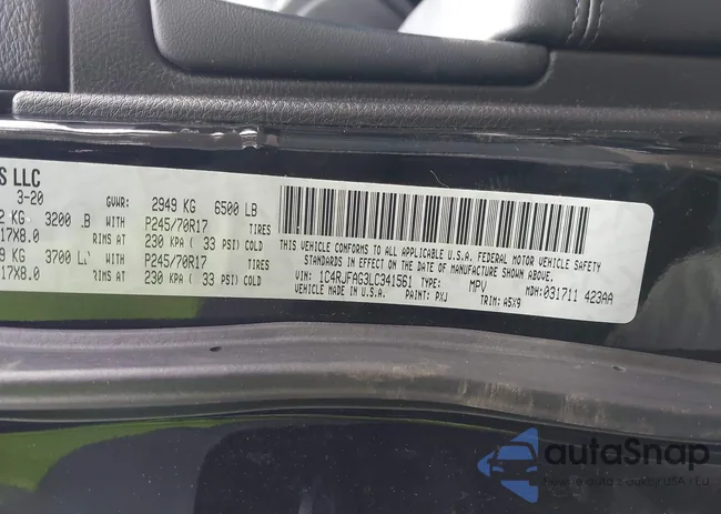 1C4RJFAG3LC341561: 44469463