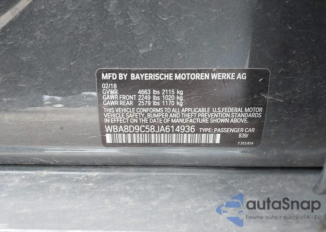 WBA8D9C58JA614936: 44469558