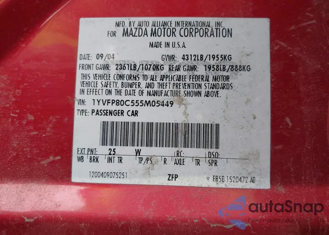 1YVFP80C555M05449: 44470767