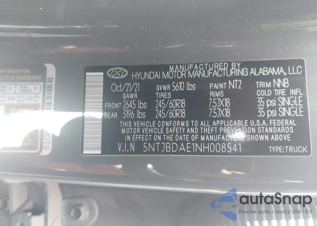 5NTJBDAE1NH008541: 44470821