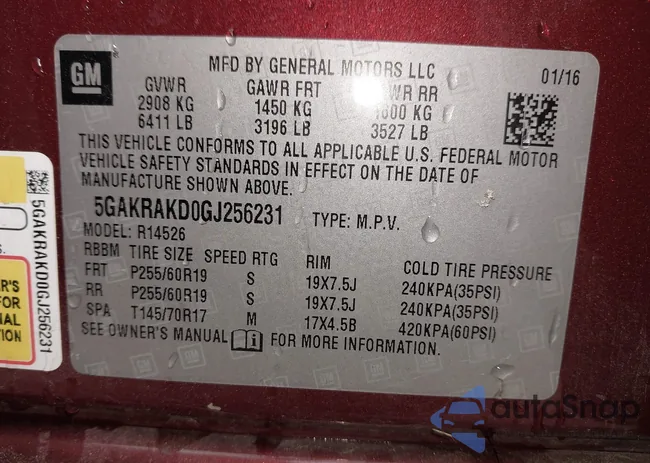 5GAKRAKD0GJ256231: 44470937
