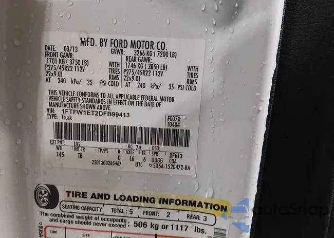 1FTFW1ET2DFB99413: 44470957