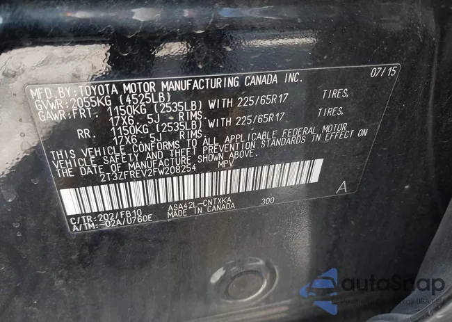 2T3ZFREV2FW208254: 44470988